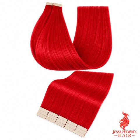 Przedłużenia Tape In Classic 100-120g 40szt Taśm #RED
