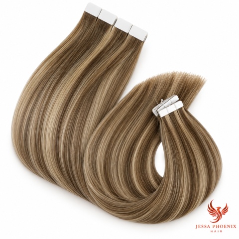 Przedłużenia Tape In Classic 100-120g 40szt Taśm Balayage #4 #27