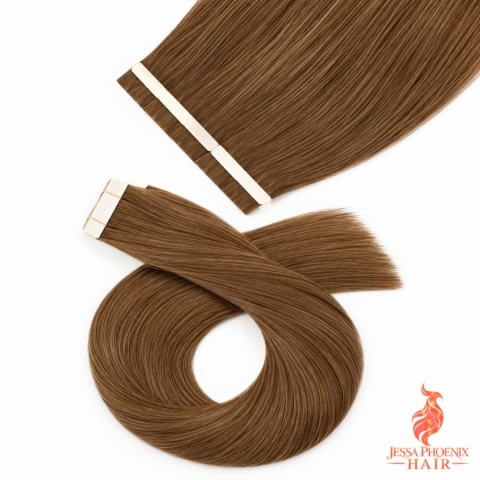 Przedłużenia Tape In Luxe 160-180g 60szt Taśm #6 Brąz