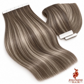 Przedłużenia Tape In Luxe 160-180g 60szt Taśm Balayage #4 #17 #4