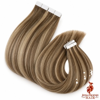 Przedłużenia Tape In Luxe 160-180g 60szt Taśm Balayage #4 #27