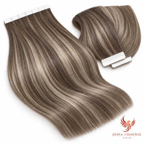 Przedłużenia Tape In Luxe 160-180g 60szt Taśm Balayage #4 #17 #4