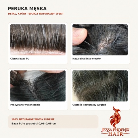 Peruka dla mężczyzn Satin natural