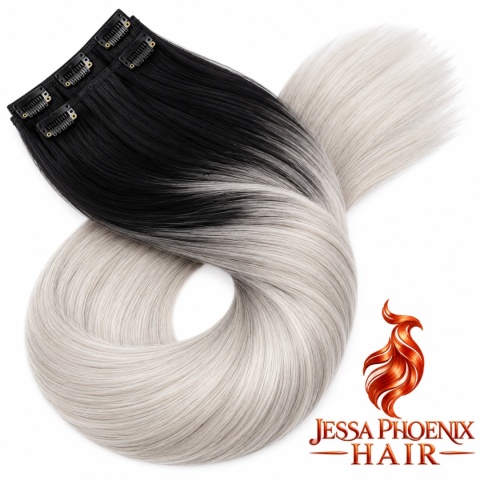 Zestaw Clip-On White Platinum #1B #100 OMBRE
