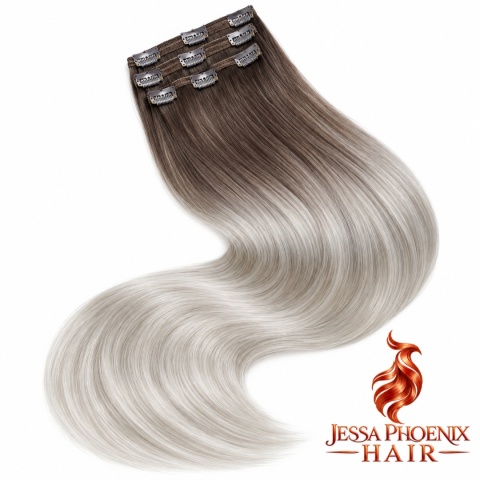 Zestaw Clip-On White Platinum #7 #Silver
