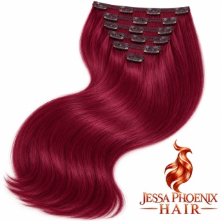 Zestaw Clip-On White Platinum #Burgundy