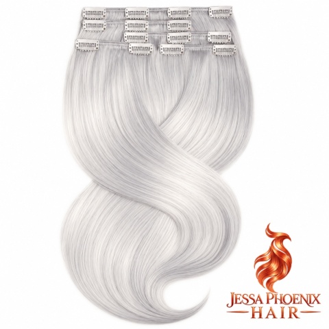Zestaw Clip-On White Platinum #Grey